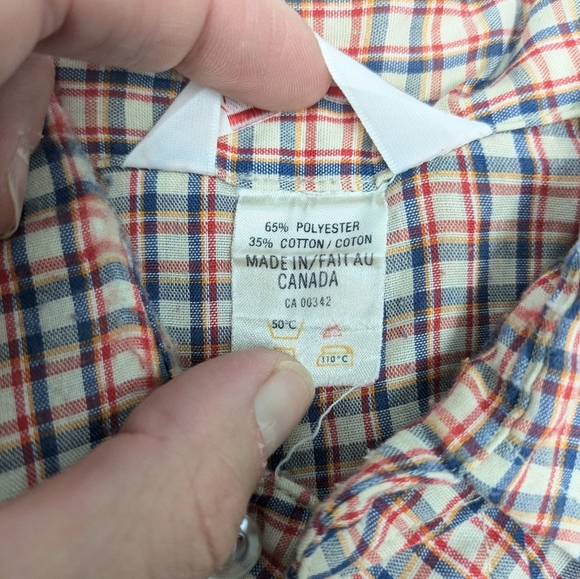 Levi's vintage Western plaid button down shirt size M - Picture 4 of 11